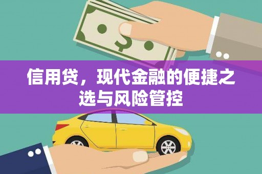 扎兰屯信用贷，现代金融的便捷之选与风险管控